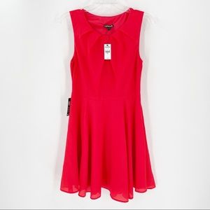 NWT Express Red Keyhole Sleeveless Fit & Flare Mini Dress